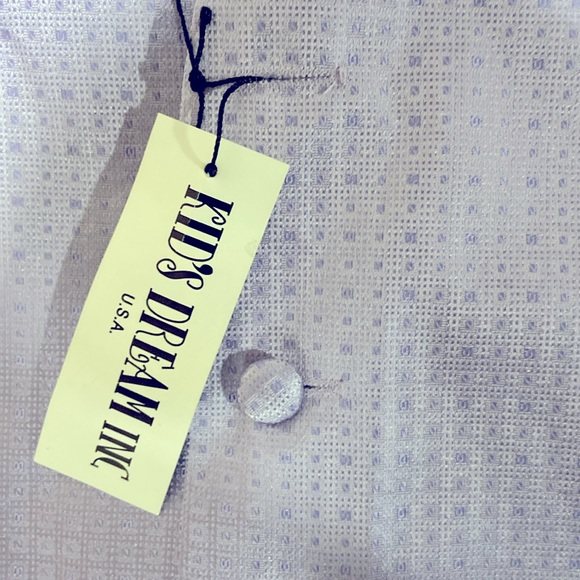 Kids Dream Lavender Square Pattern Vest Tie Set Boys size 14 - Picture 3 of 3